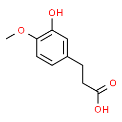 ChemSpider 2D Image | 3-Hydroxy-4-methoxybenzenepropanoic acid | C10H12O4