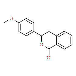 ChemSpider 2D Image | 3-(4-Methoxyphenyl)-3,4-dihydro-1H-isochromen-1-one | C16H14O3