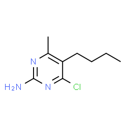 ChemSpider 2D Image | 5-Butyl-4-chloro-6-methyl-2-pyrimidinamine | C9H14ClN3