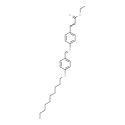 ChemSpider 2D Image | Ethyl 3-(4-{(E)-[4-(decyloxy)benzylidene]amino}phenyl)acrylate | C28H37NO3