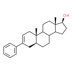 ChemSpider 2D Image | (5alpha,8xi,9xi,14xi,17beta)-3-Phenylandrost-2-en-17-ol | C25H34O