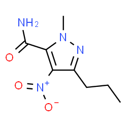 ChemSpider 2D Image | 1-methyl-4-nitro-3-propylpyrazole-5-carboxamide | C8H12N4O3