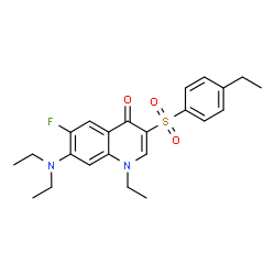 ChemSpider 2D Image | 7-(Diethylamino)-1-ethyl-3-[(4-ethylphenyl)sulfonyl]-6-fluoro-4(1H)-quinolinone | C23H27FN2O3S