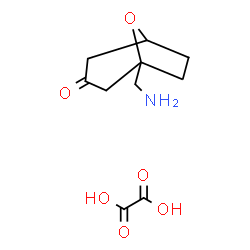 ChemSpider 2D Image | 1-(Aminomethyl)-8-oxabicyclo[3.2.1]octan-3-one ethanedioate (1:1) | C10H15NO6