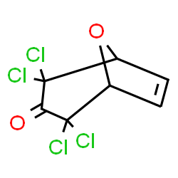 ChemSpider 2D Image | 2,2,4,4-Tetrachloro-8-oxabicyclo[3.2.1]oct-6-en-3-one | C7H4Cl4O2
