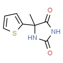 ChemSpider 2D Image | 5-methyl-5-thien-2-ylimidazolidine-2,4-dione | C8H8N2O2S