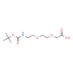 ChemSpider 2D Image | t-Boc-N-amido-PEG2-CH2CO2H | C11H21NO6