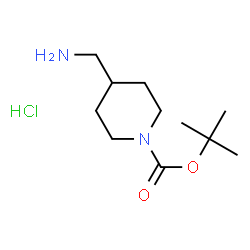 ChemSpider 2D Image | 1-Boc-4-aminomethyl-piperidine HCl | C11H23ClN2O2