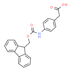 ChemSpider 2D Image | Fmoc-(4-aminophenyl)acetic acid | C23H19NO4
