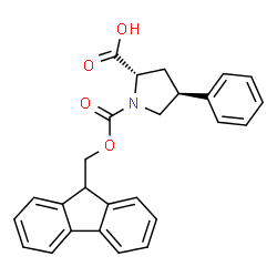 ChemSpider 2D Image | FMOC-(2S,4S)-4-PHENYLPYRROLIDINE-2-CARBOXYLIC ACID | C26H23NO4