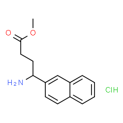 ChemSpider 2D Image | Methyl 4-amino-4-(naphthalen-2-yl)butanoate hydrochloride | C15H18ClNO2