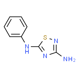 ChemSpider 2D Image | N5-phenyl-1,2,4-thiadiazole-3,5-diamine | C8H8N4S
