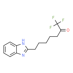 ChemSpider 2D Image | 7-(1H-Benzimidazol-2-yl)-1,1,1-trifluoro-2-heptanone | C14H15F3N2O