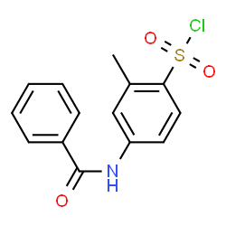 ChemSpider 2D Image | 4-benzamido-2-methylbenzene-1-sulfonyl chloride | C14H12ClNO3S