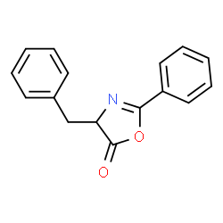 ChemSpider 2D Image | 4-Benzyl-2-phenyl-2-oxazoline-5-one | C16H13NO2