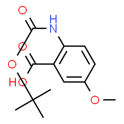 ChemSpider 2D Image | Boc-2-amino-5-methoxybenzoic acid | C13H17NO5