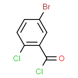 ChemSpider 2D Image | 5-Bromo-2-chlorobenzoyl chloride | C7H3BrCl2O