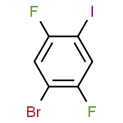 ChemSpider 2D Image | 1-Bromo-2,5-difluoro-4-iodobenzene | C6H2BrF2I