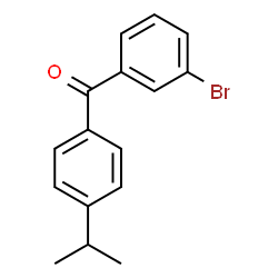 ChemSpider 2D Image | (3-Bromophenyl)(4-isopropylphenyl)methanone | C16H15BrO