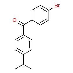 ChemSpider 2D Image | 4-Bromo-4'-iso-propylbenzophenone | C16H15BrO