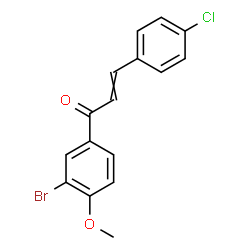 ChemSpider 2D Image | 1-(3-Bromo-4-methoxyphenyl)-3-(4-chlorophenyl)-2-propen-1-one | C16H12BrClO2