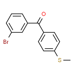ChemSpider 2D Image | 3-Bromo-4'-(methylthio)benzophenone | C14H11BrOS