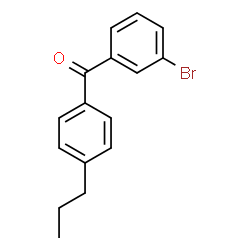 ChemSpider 2D Image | (3-Bromophenyl)(4-propylphenyl)methanone | C16H15BrO