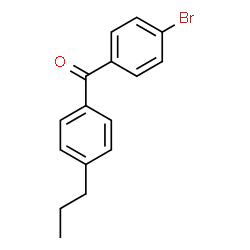ChemSpider 2D Image | 4-Bromo-4'-n-propylbenzophenone | C16H15BrO