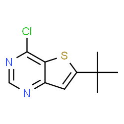 ChemSpider 2D Image | 6-tert-butyl-4-chlorothieno[3,2-d]pyrimidine | C10H11ClN2S