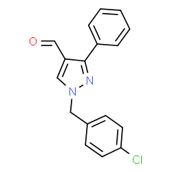 ChemSpider 2D Image | 1-(4-Chlorobenzyl)-3-phenyl-1H-pyrazole-4-carbaldehyde | C17H13ClN2O