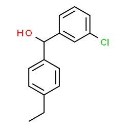 ChemSpider 2D Image | (3-Chlorophenyl)(4-ethylphenyl)methanol | C15H15ClO