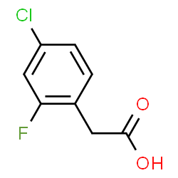 ChemSpider 2D Image | 4-Chloro-2-fluorophenylacetic acid | C8H6ClFO2