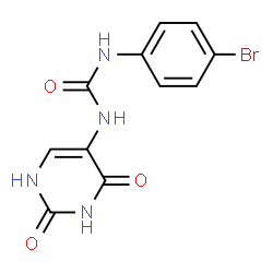 ChemSpider 2D Image | 1-(4-Bromophenyl)-3-(2,4-dioxo-1,2,3,4-tetrahydro-5-pyrimidinyl)urea | C11H9BrN4O3