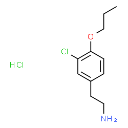 ChemSpider 2D Image | 2-(3-Chloro-4-propoxyphenyl)ethanamine hydrochloride (1:1) | C11H17Cl2NO
