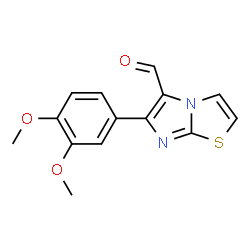 ChemSpider 2D Image | 6-(3,4-Dimethoxyphenyl)imidazo[2,1-b][1,3]thiazole-5-carbaldehyde | C14H12N2O3S