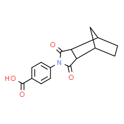 ChemSpider 2D Image | 4-(3,5-Dioxo-4-azatricyclo[5.2.1.0~2,6~]dec-4-yl)benzoic acid | C16H15NO4
