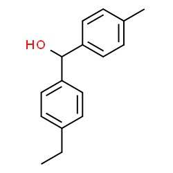 ChemSpider 2D Image | (4-Ethylphenyl)(4-methylphenyl)methanol | C16H18O