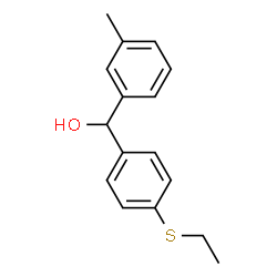 ChemSpider 2D Image | [4-(Ethylsulfanyl)phenyl](3-methylphenyl)methanol | C16H18OS