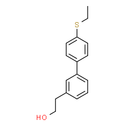 ChemSpider 2D Image | 2-[4'-(Ethylsulfanyl)-3-biphenylyl]ethanol | C16H18OS