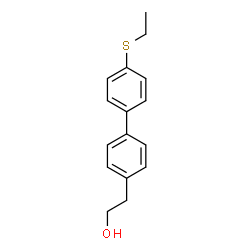 ChemSpider 2D Image | 2-[4'-(Ethylsulfanyl)-4-biphenylyl]ethanol | C16H18OS