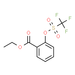 ChemSpider 2D Image | Ethyl 2-{[(trifluoromethyl)sulfonyl]oxy}benzoate | C10H9F3O5S