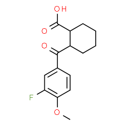 ChemSpider 2D Image | 2-(3-Fluoro-4-methoxybenzoyl)cyclohexanecarboxylic acid | C15H17FO4