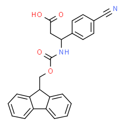 ChemSpider 2D Image | 4-Cyano-Î²-[[(9H-fluoren-9-ylmethoxy)carbonyl]amino]benzenepropanoic acid | C25H20N2O4