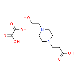 ChemSpider 2D Image | 3-[4-(2-Hydroxyethyl)-1-piperazinyl]propanoic acid ethanedioate (1:1) | C11H20N2O7