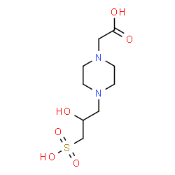 ChemSpider 2D Image | [4-(2-Hydroxy-3-sulfopropyl)-1-piperazinyl]acetic acid | C9H18N2O6S