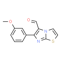 ChemSpider 2D Image | 6-(3-Methoxyphenyl)imidazo[2,1-b][1,3]thiazole-5-carbaldehyde | C13H10N2O2S
