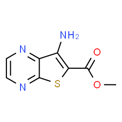 ChemSpider 2D Image | Methyl 7-aminothieno[2,3-b]pyrazine-6-carboxylate | C8H7N3O2S