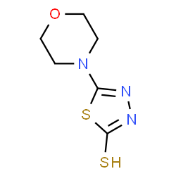 ChemSpider 2D Image | 5-(Morpholin-4-yl)-1,3,4-thiadiazole-2-thiol | C6H9N3OS2