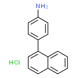 ChemSpider 2D Image | 4-(1-Naphthyl)aniline hydrochloride (1:1) | C16H14ClN