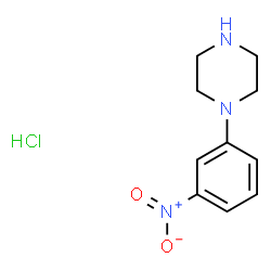 ChemSpider 2D Image | 1-(3-Nitrophenyl)piperazine hydrochloride (1:1) | C10H14ClN3O2